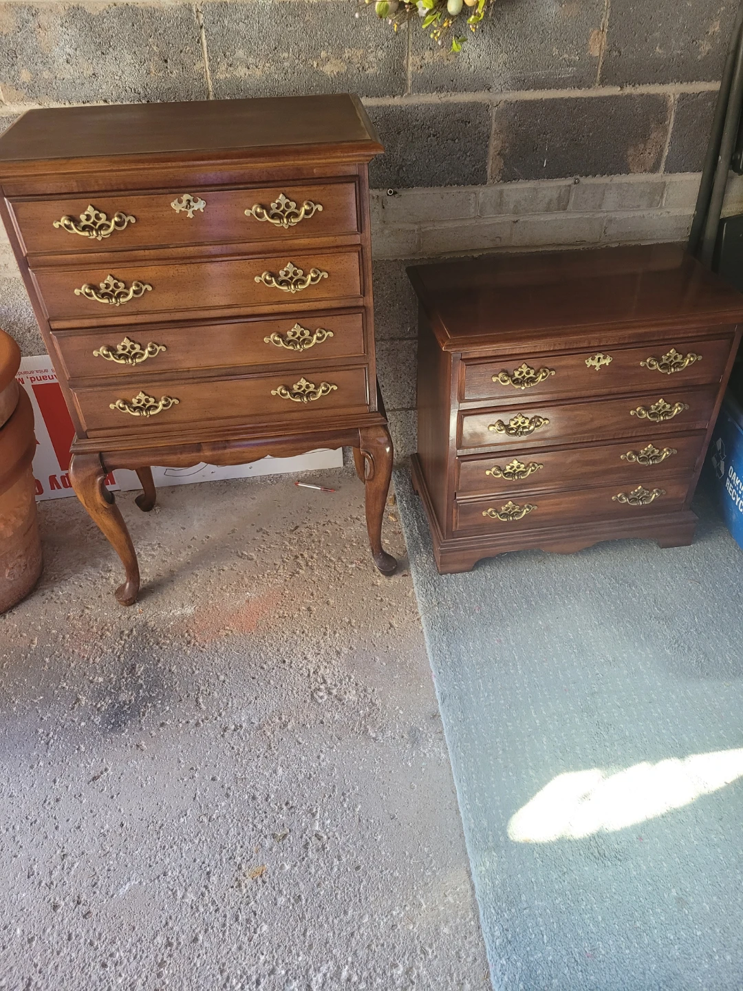 Tall Queen Anne Style Chest of Drawers