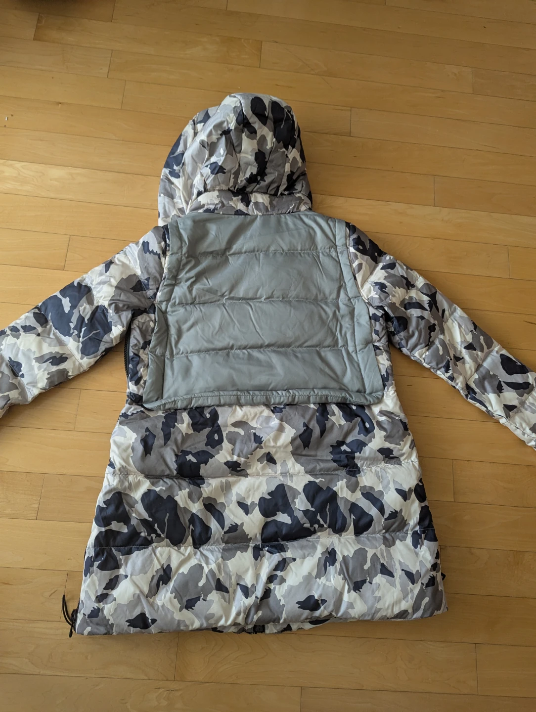 Camo Puffer Jacket with Removable Fur Trim - photo 2