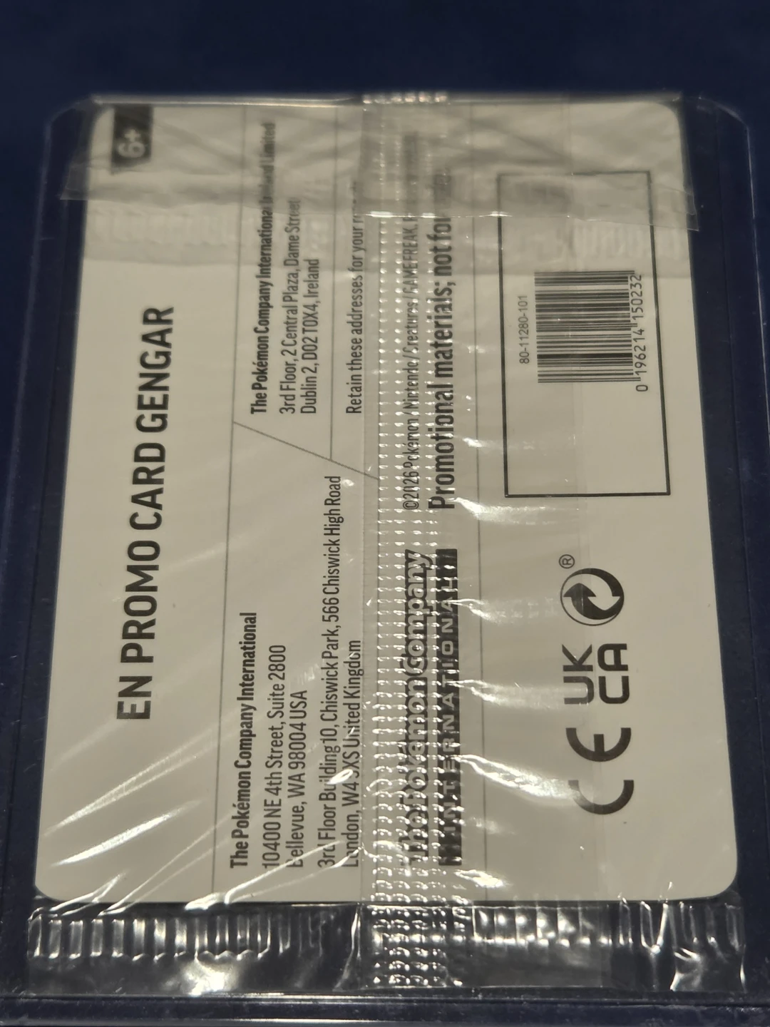 Sealed EB Games Promo Gengar Pokemon Card - photo 3