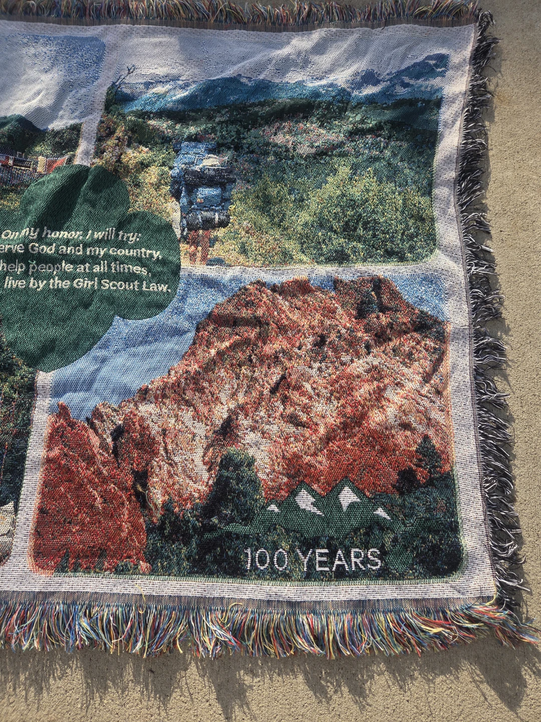 Girl Scouts of Colorado 100 Years Woven Throw Blanket - photo 3