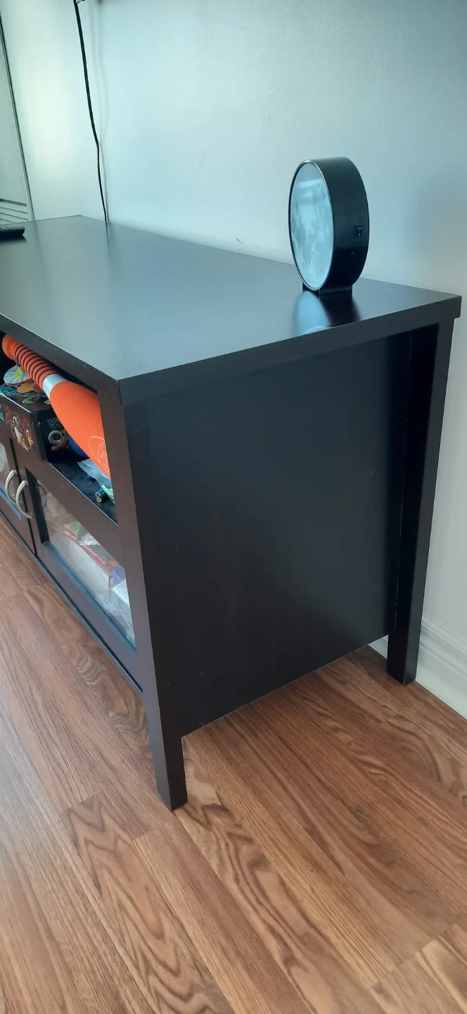 Black TV Media Console Table - photo 2