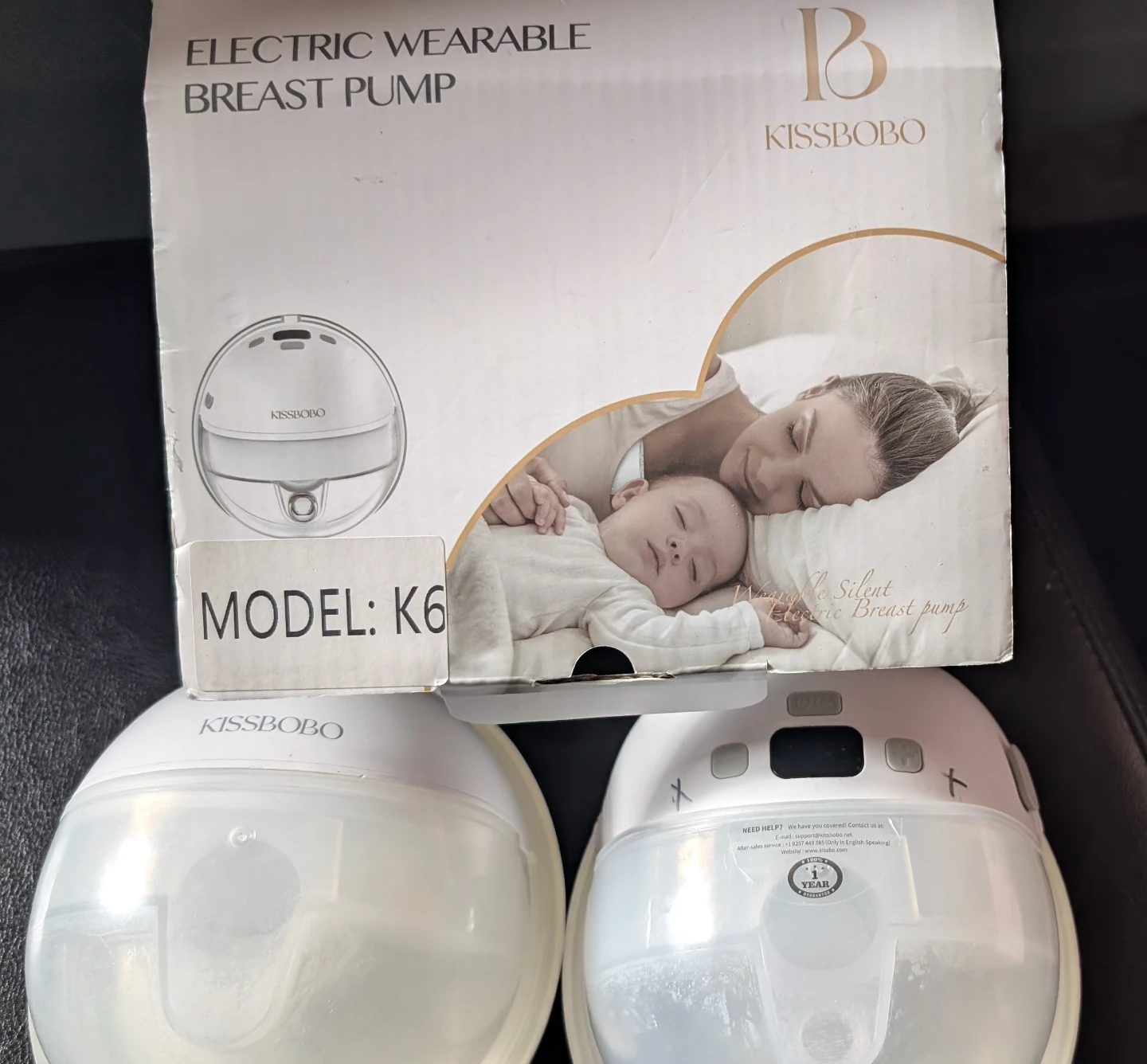 USED,  Electric Wearable Breast Pump Model K6, ONLY 1 works