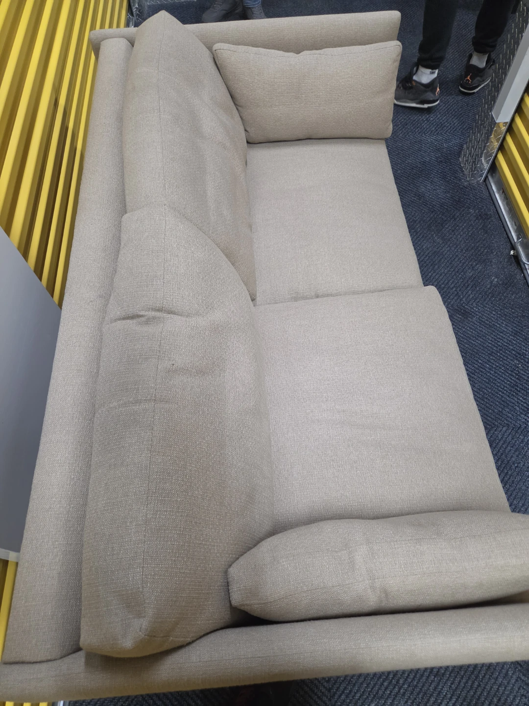 Modern Beige Fabric Sofa - photo 5