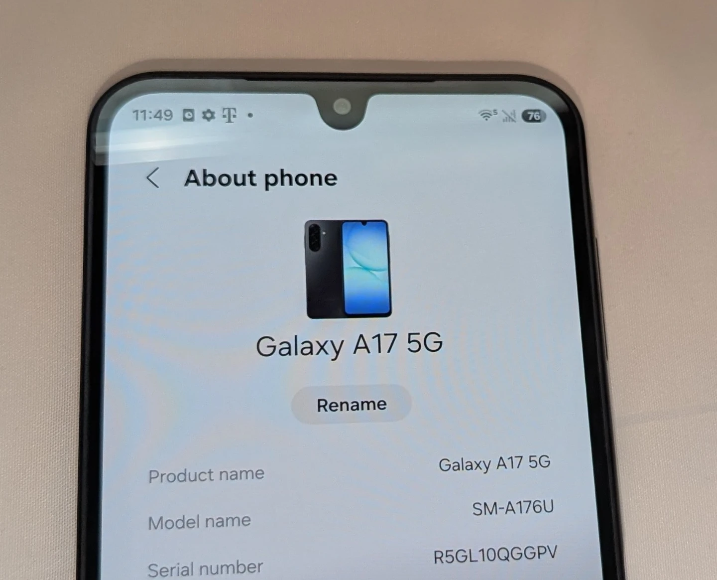 Excellent condition Samsung Galaxy A17 5G 128GB T-Mobile Phone - photo 2