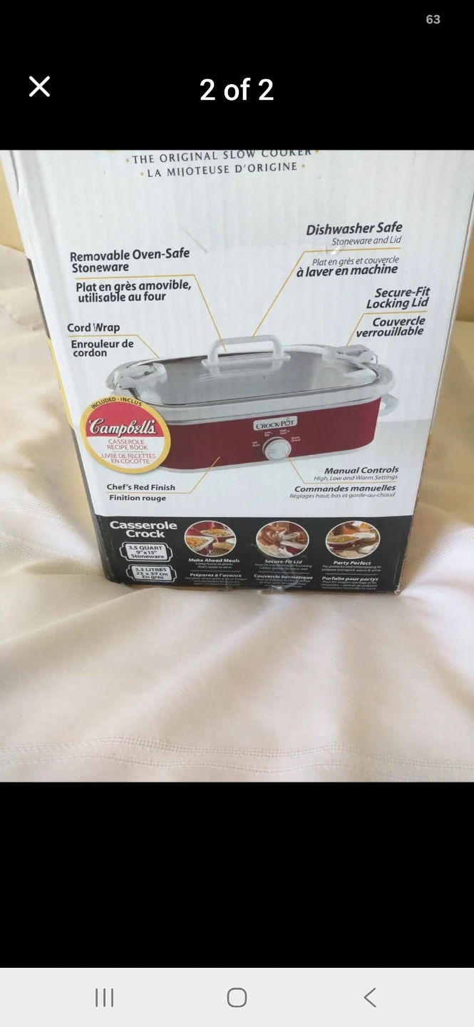 Crock-Pot Casserole Crock Slow Cooker 3.5 Quart - photo 2