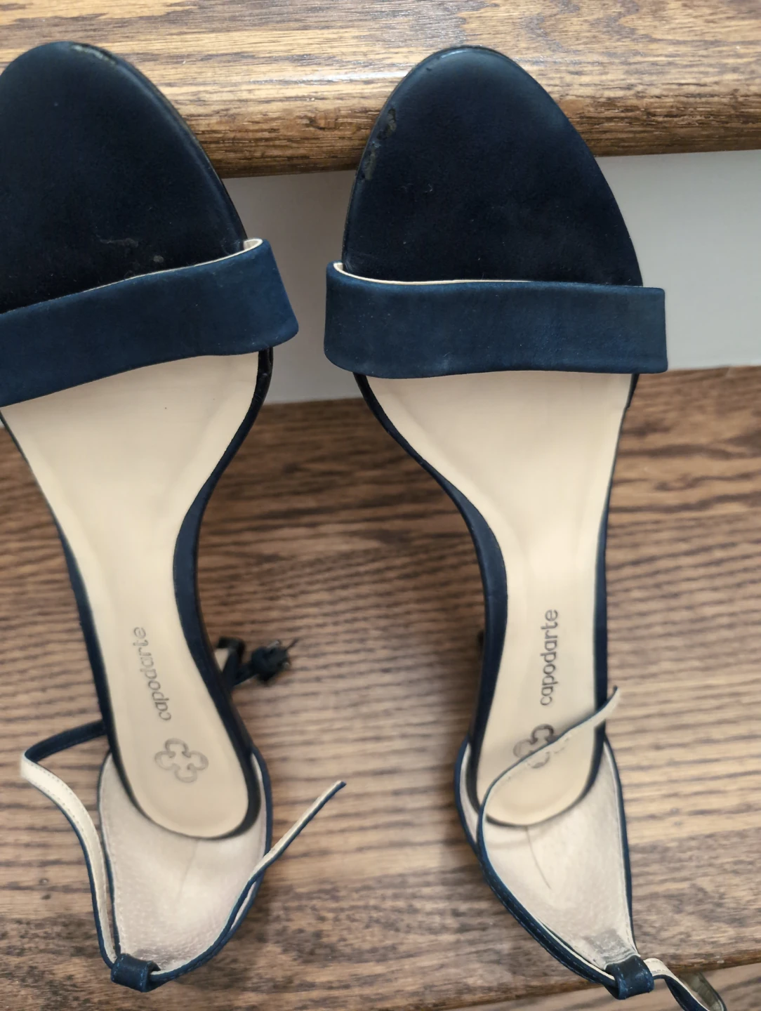Capodarte Navy Suede Kitten Heel Sandals - photo 2