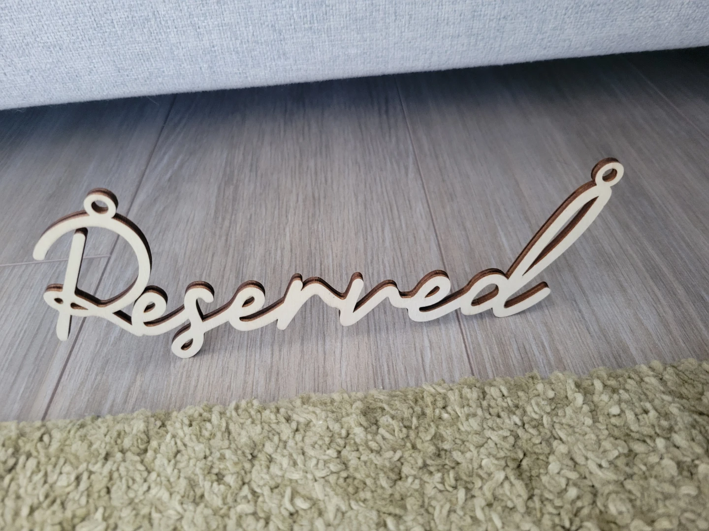 Reserved Wooden Sign