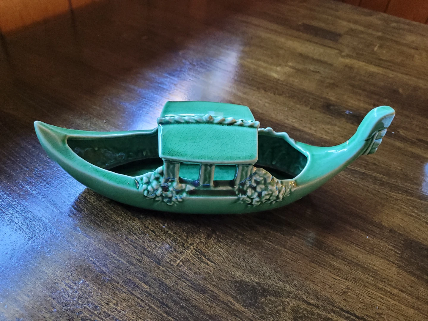 Vintage McCoy Green Boat Planter