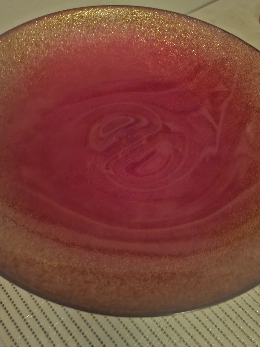 Decorative Red and Silver Pedestal Bowl - photo 2