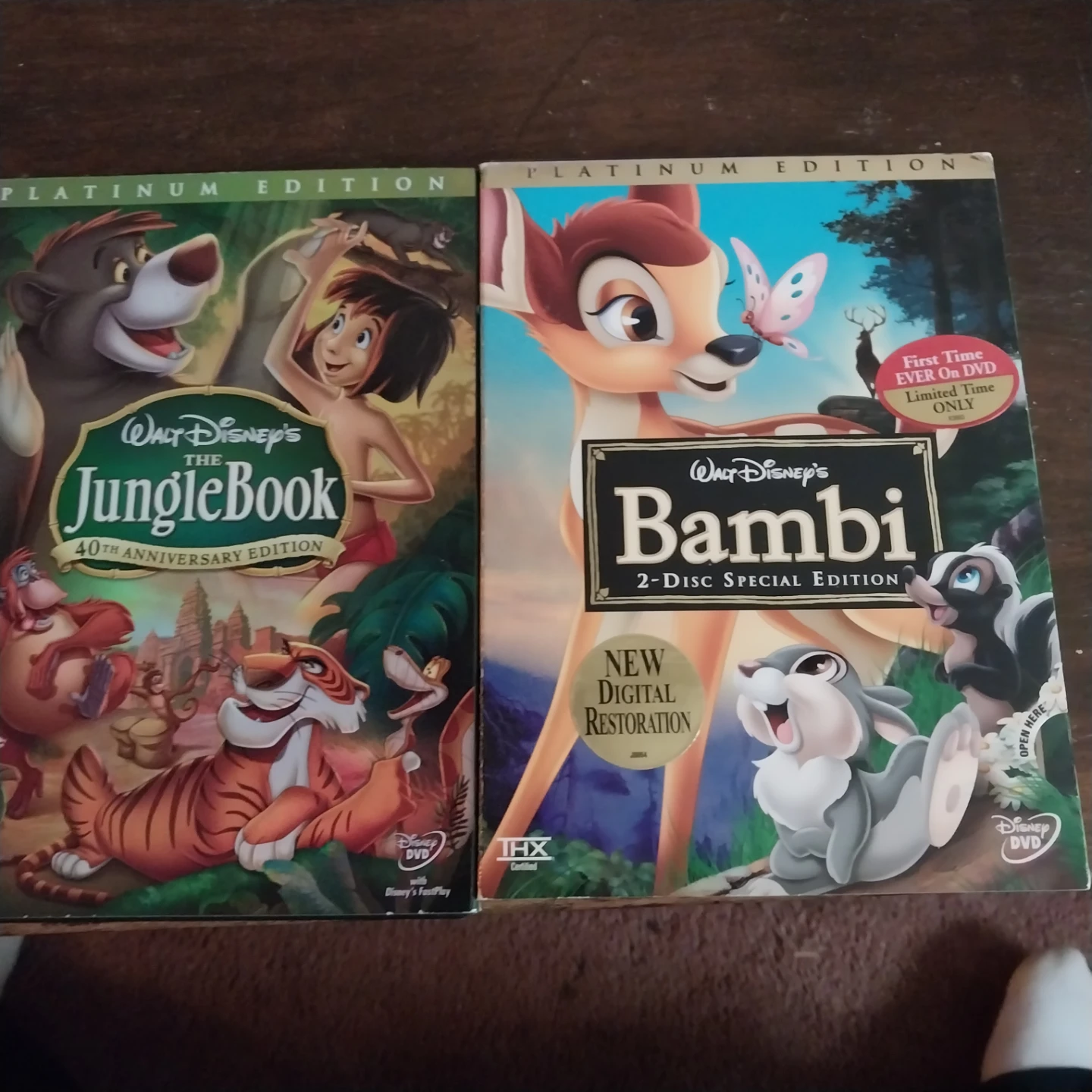 Disney The Jungle Book and Bambi DVDs