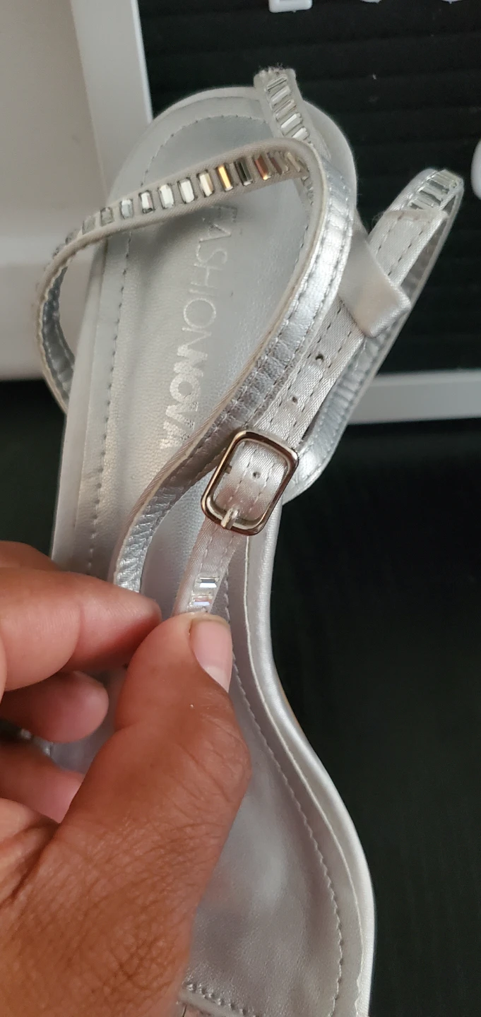 Fashion Nova Silver Embellished Heels - photo 4