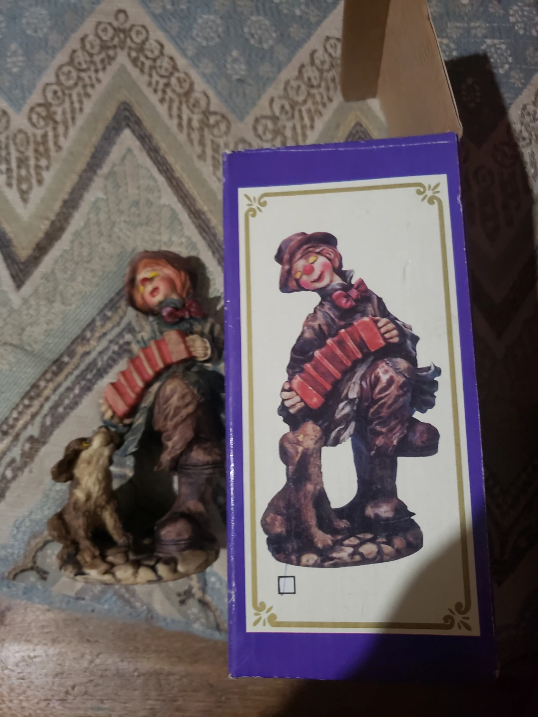 Vintage Clown Figurine with Dog