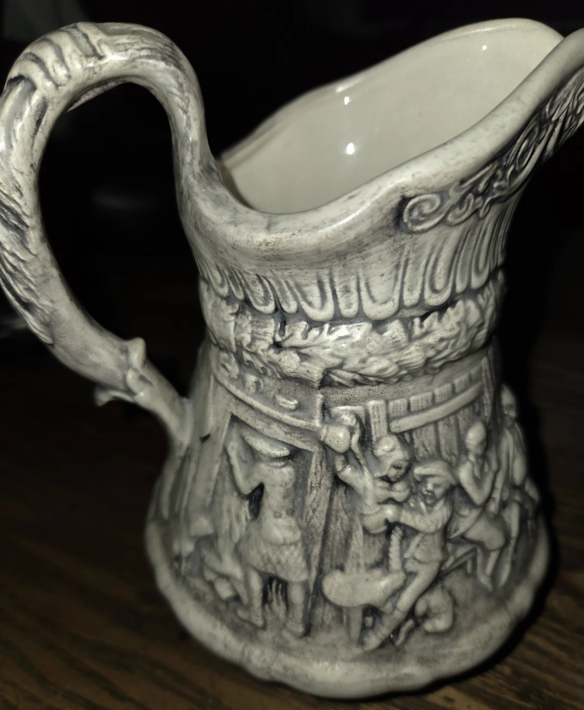 Vintage Ceramic Relief Decorative Pitcher - photo 2