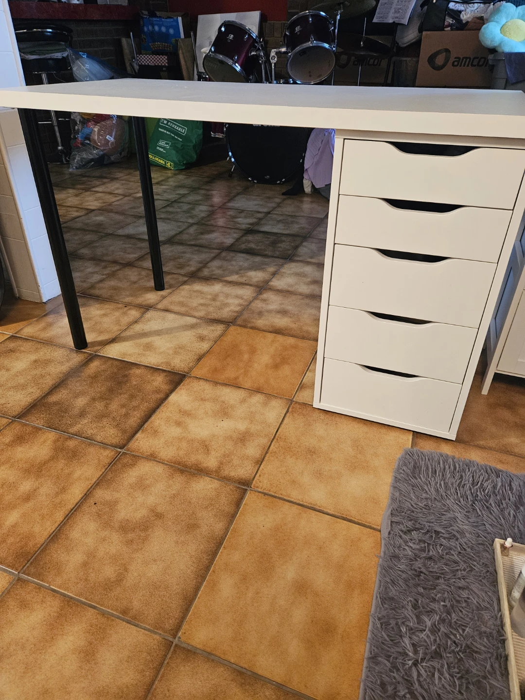 IKEA Alex and Linnmon Desk White