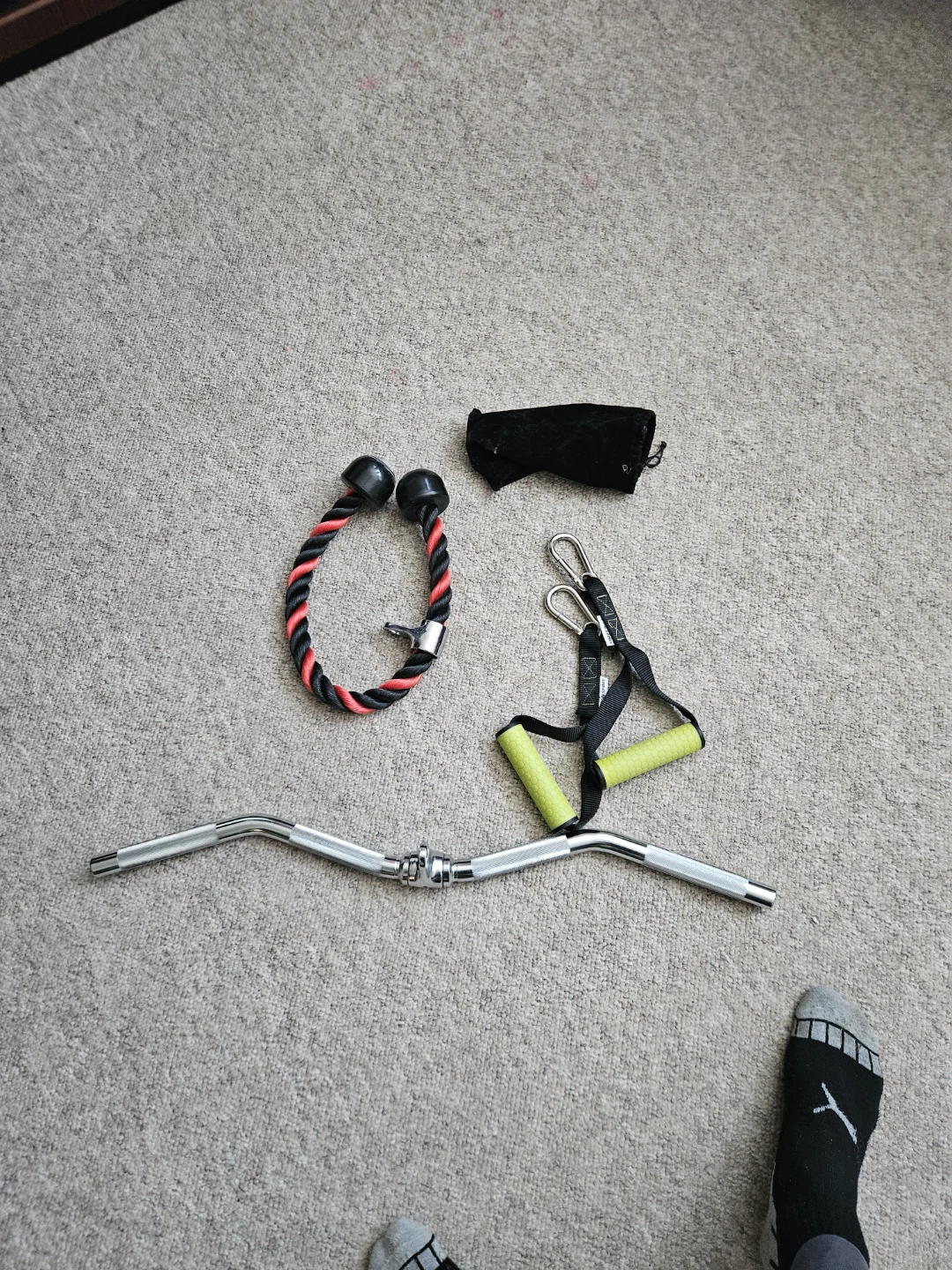 Gym equipment cable attachments
