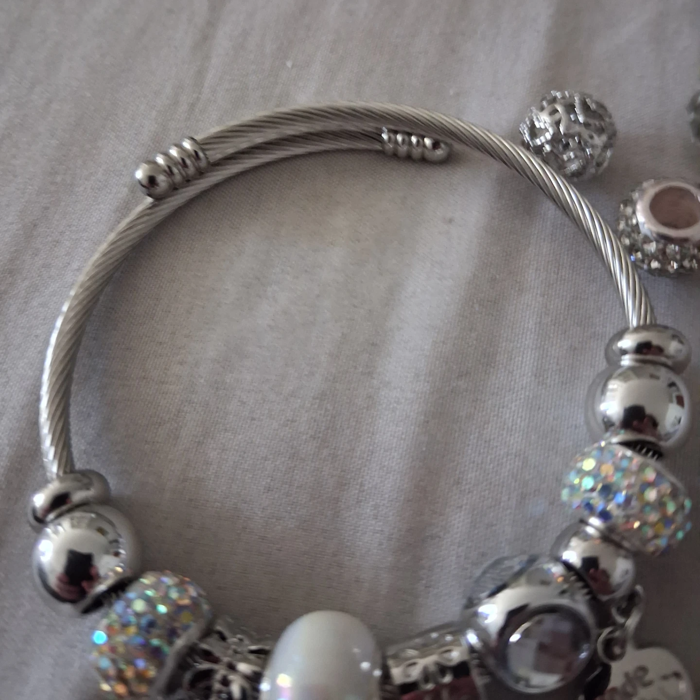 Charm Bracelet with Silver-Tone Beads and Charms - photo 2