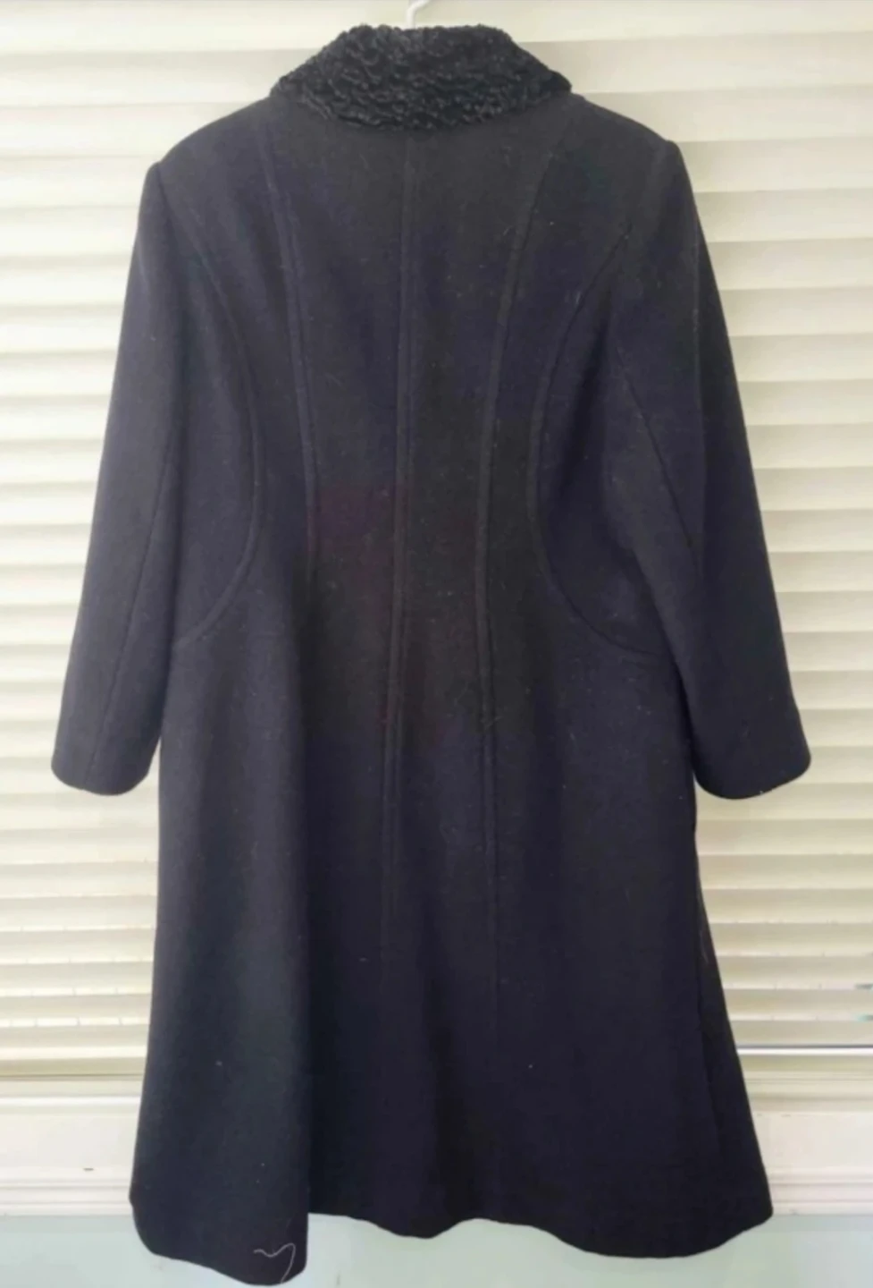 Jacques Vert Black Wool Blend Coat Size 14 - photo 2
