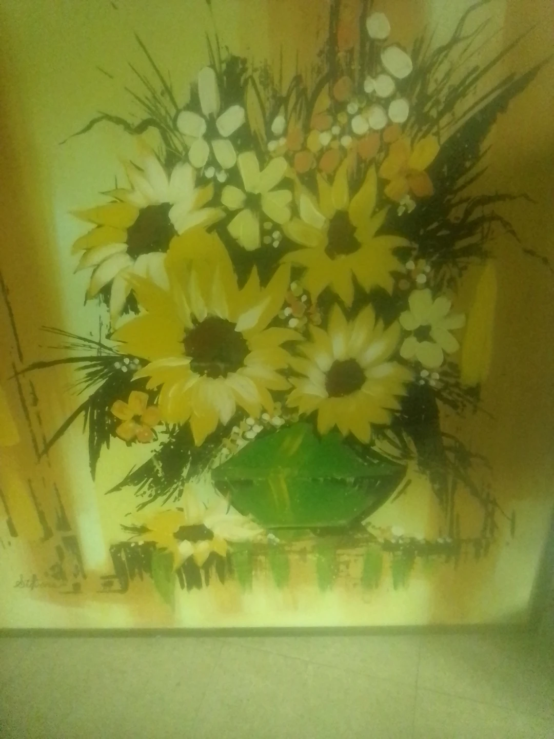 Stevens Sunflower Floral Painting - photo 2