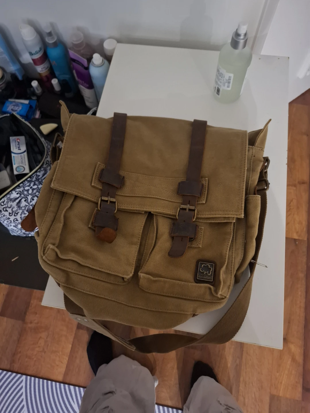 S.C. Cotton Canvas Messenger Bag