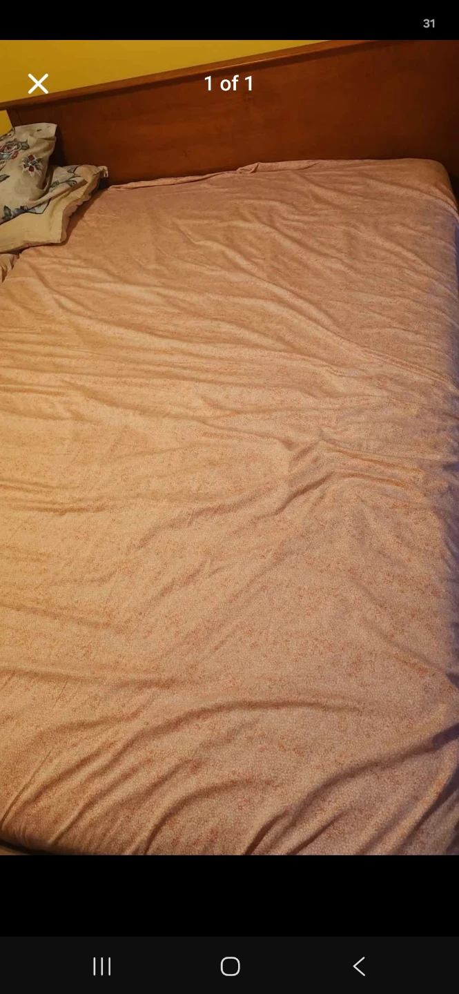 Double bed frame and mattress