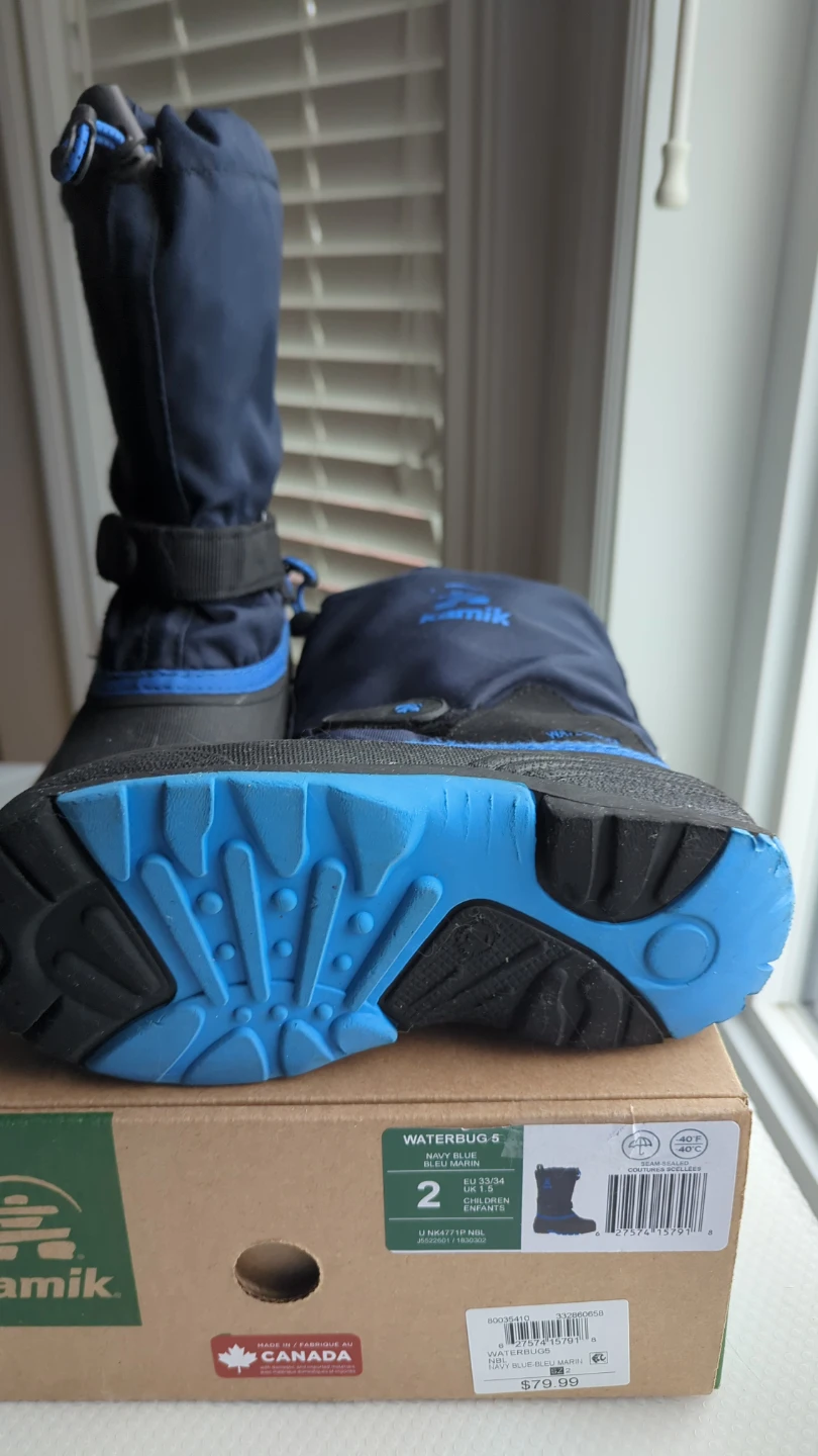 Kamik Waterbug 5 Winter Boots Navy Size 2 - photo 2
