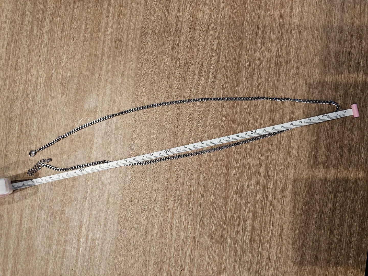 Silver-toned curb chain necklace - photo 2