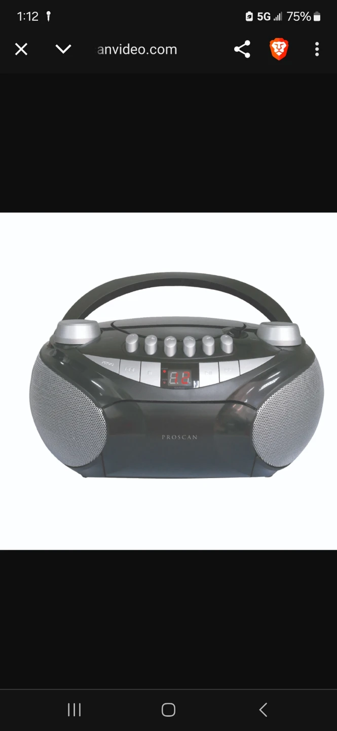Proscan Portable CD and Cassette Player Boombox