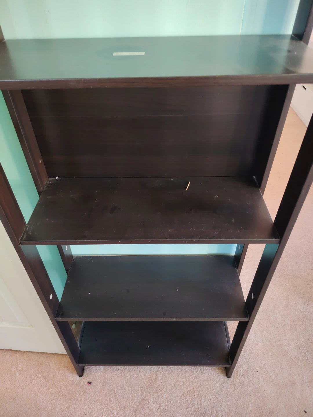 Dark Brown 4-Shelf Bookcase - photo 2