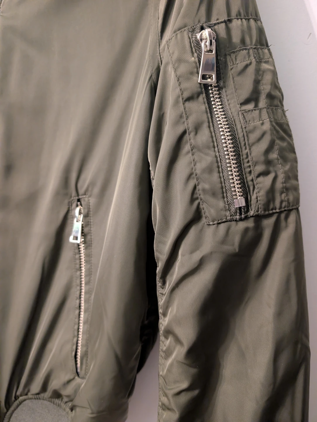TOPSHOP Flight Jacket  Olive Green - photo 5