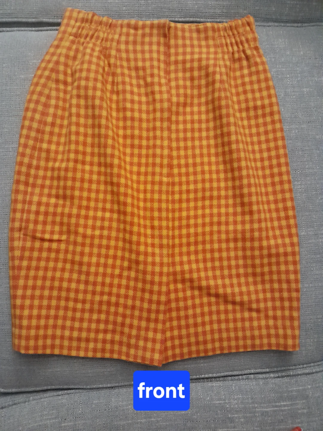 Orange and Yellow Gingham Skirt - photo 2