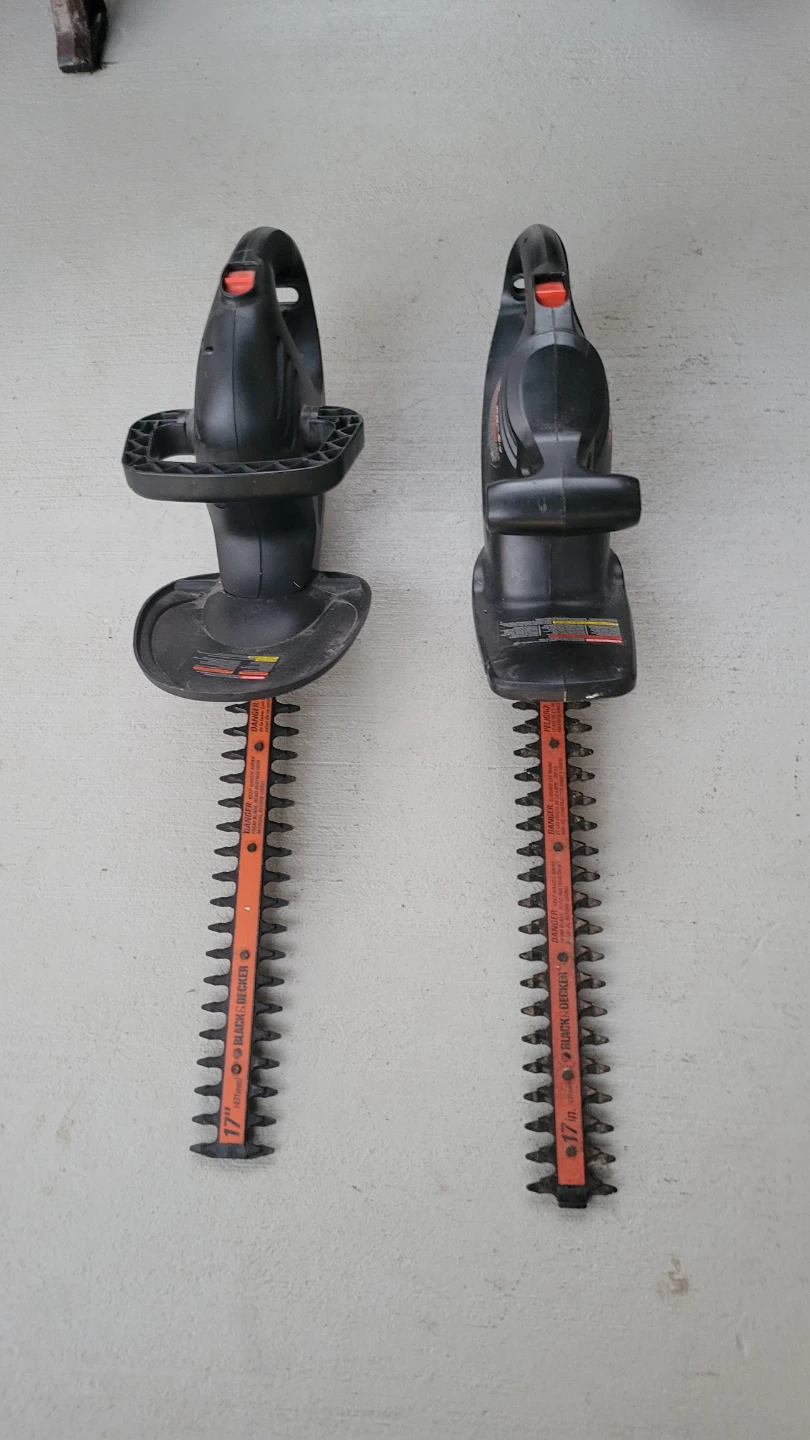 Two Black & Decker 17 inch Hedge Trimmers