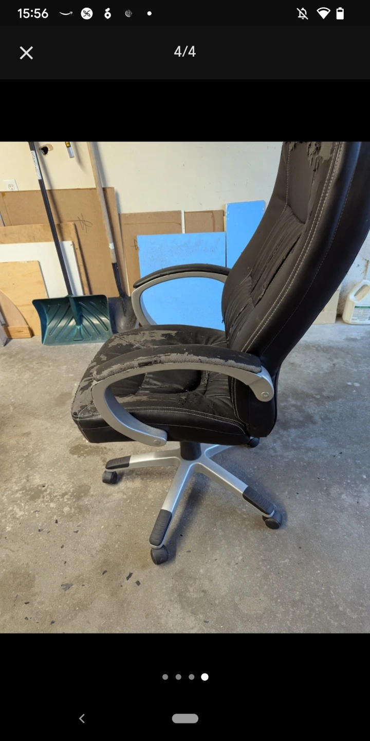 Ergonomic Desk Chair – Needs New Upholstery or Chair Cover - photo 4