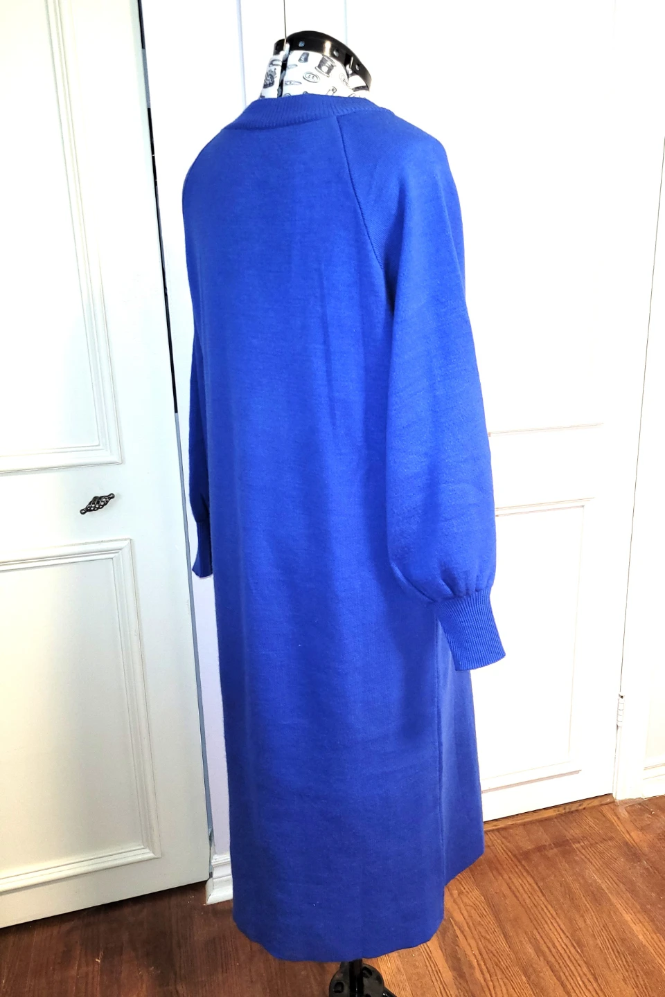 Blue Knit Midi Dress - photo 2