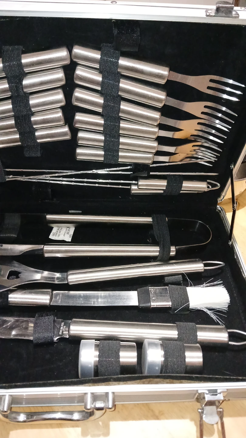 Stainless steel BBQ set for $60.00