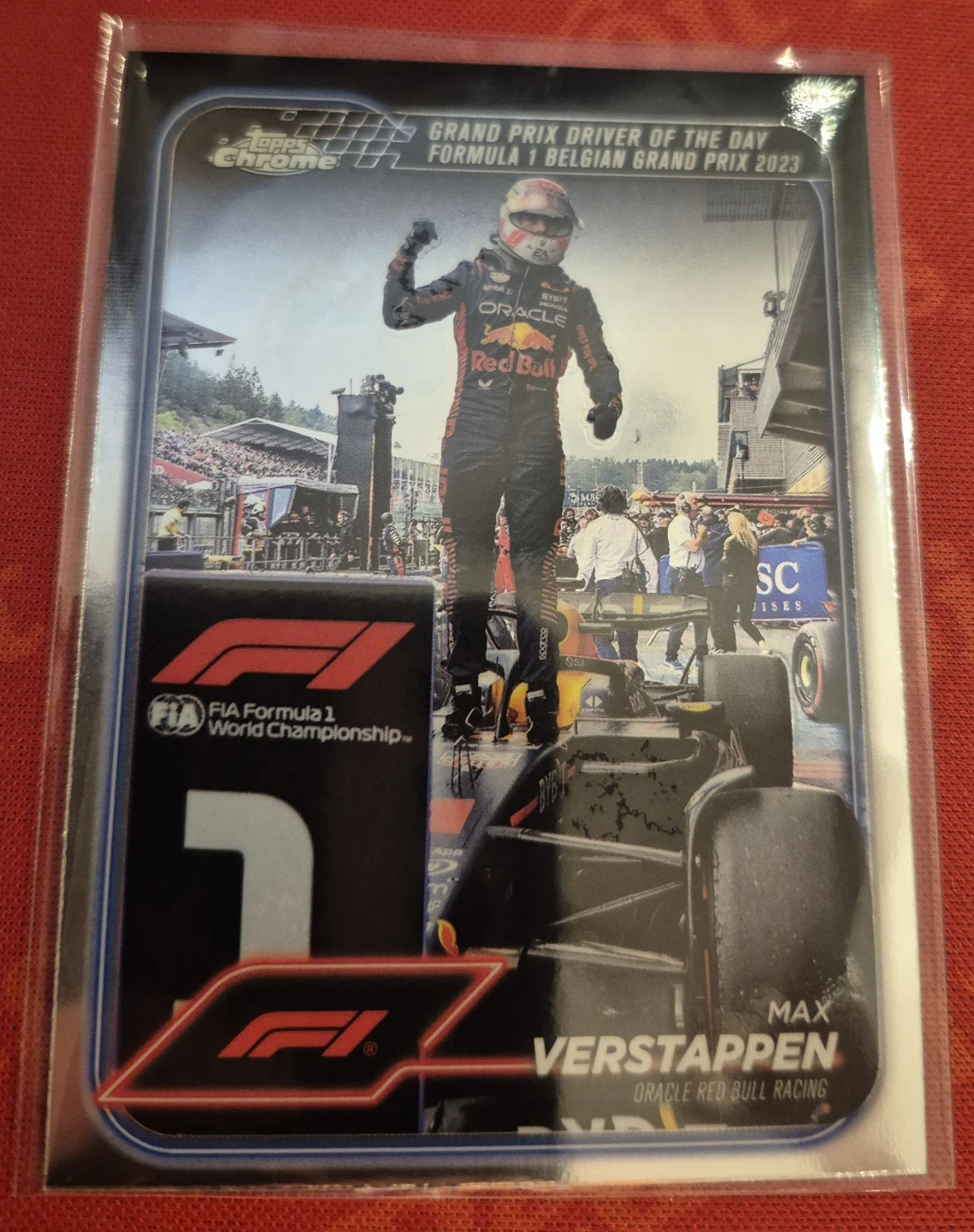 Topps Chrome Max Verstappen Driver of the Day Card
