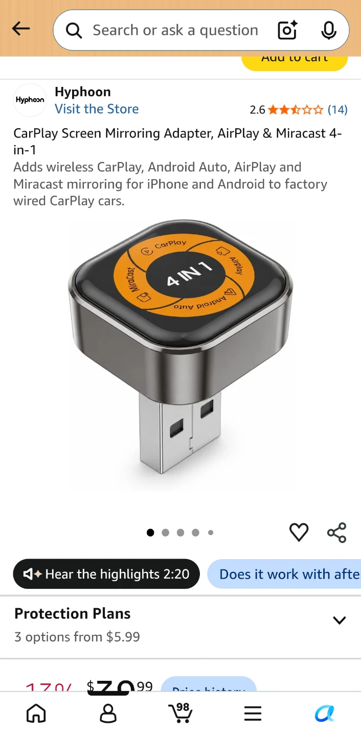 Hyphoon 4-in-1 Wireless CarPlay Adapter - photo 2