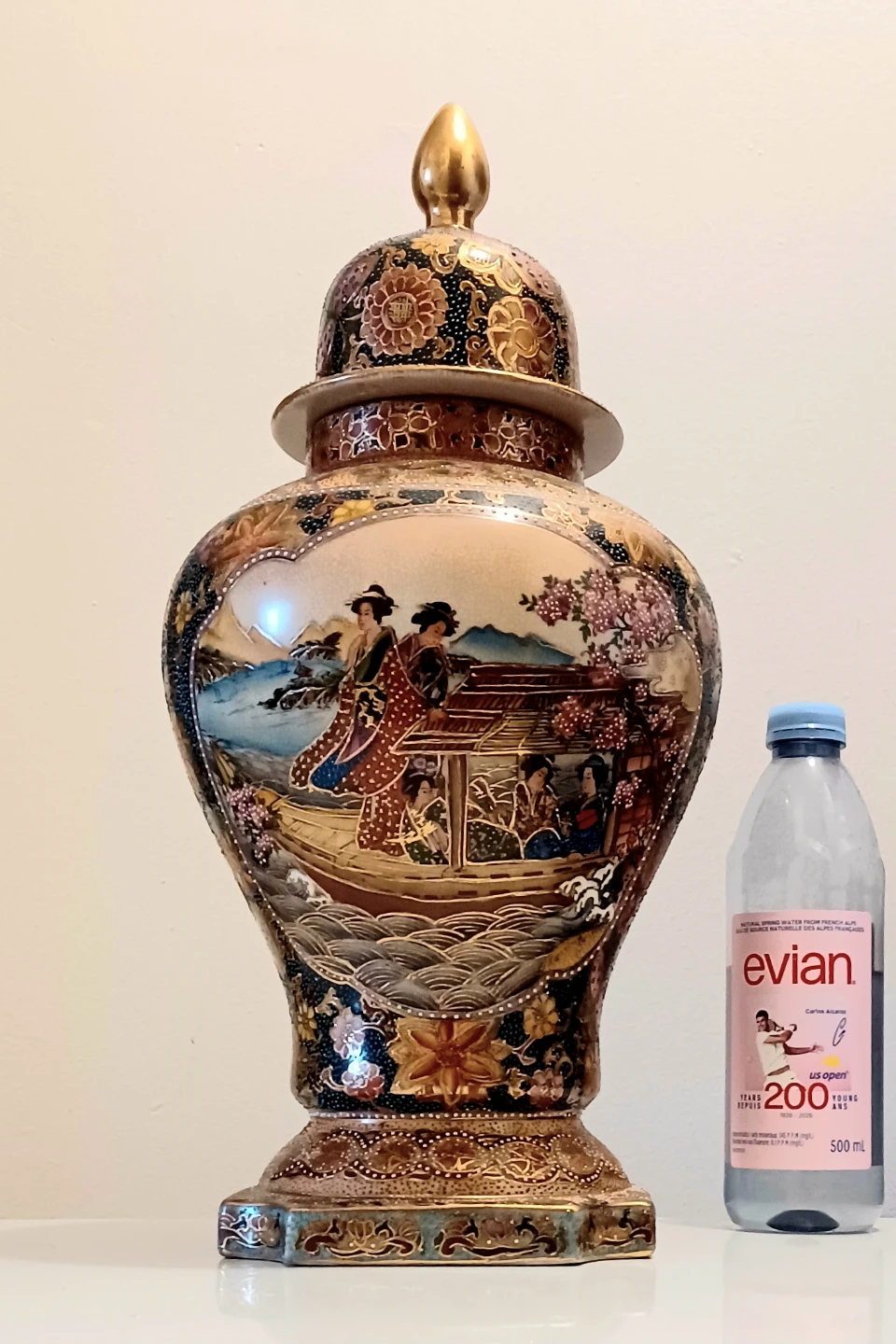 Vtg 16" Decorative Ceramic Vase - photo 4