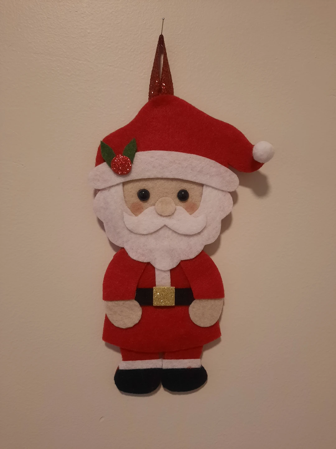 Handmade Felt Santa Ornaments - photo 5