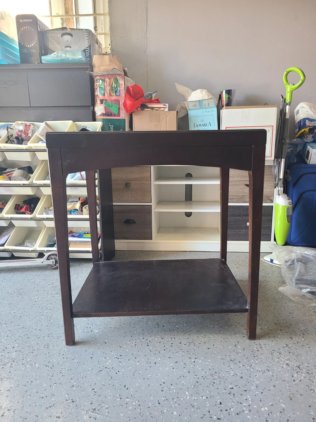 Dark Brown Wooden End Table or desk