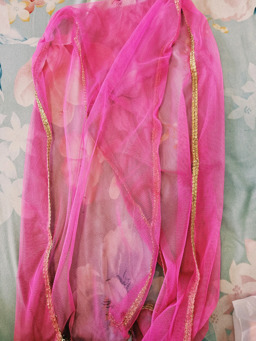 Girls Traditional Pink and Blue Outfit - photo 4