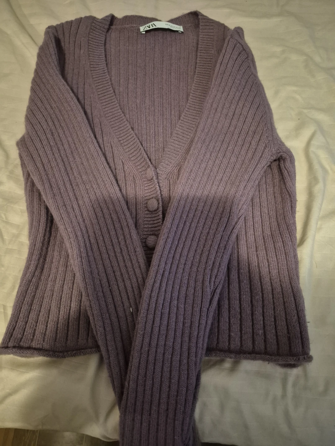 Zara Ribbed Cardigan Size M - photo 2