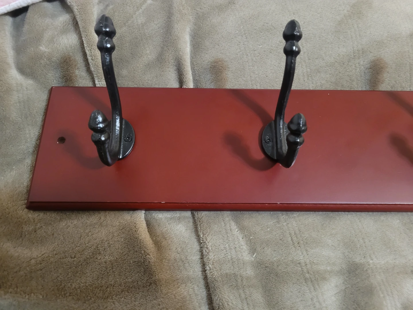 Wooden Wall Hook Rack with 4 Hooks - photo 2