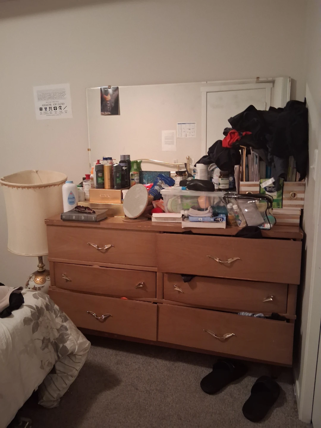 Wooden Dresser with Mirror
