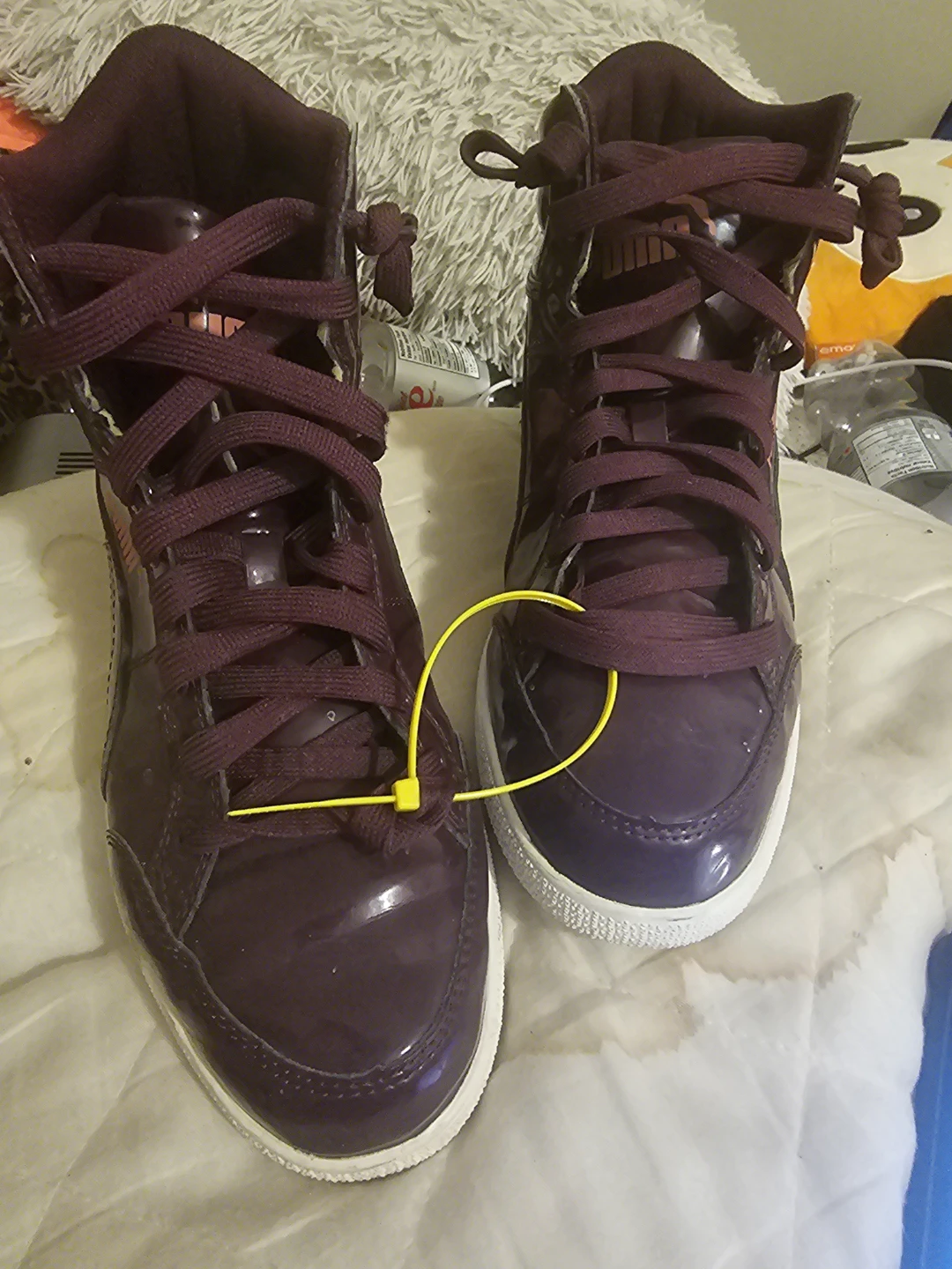 Puma High-Top Sneakers - Maroon - photo 2