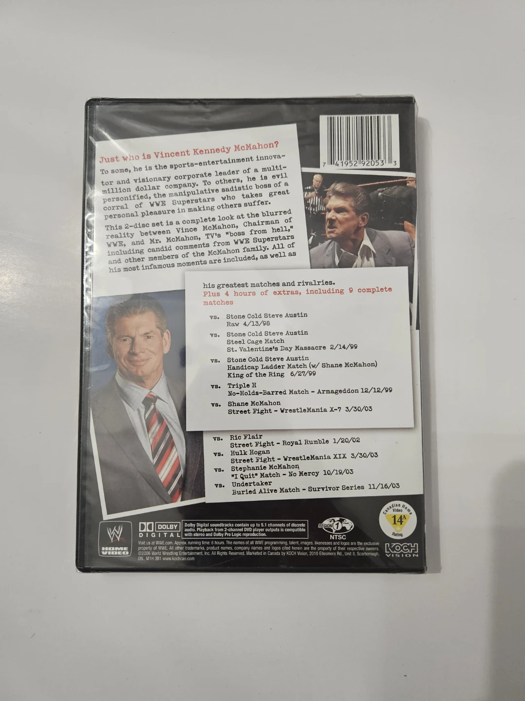 McMahon brand new sealed dvd - photo 2