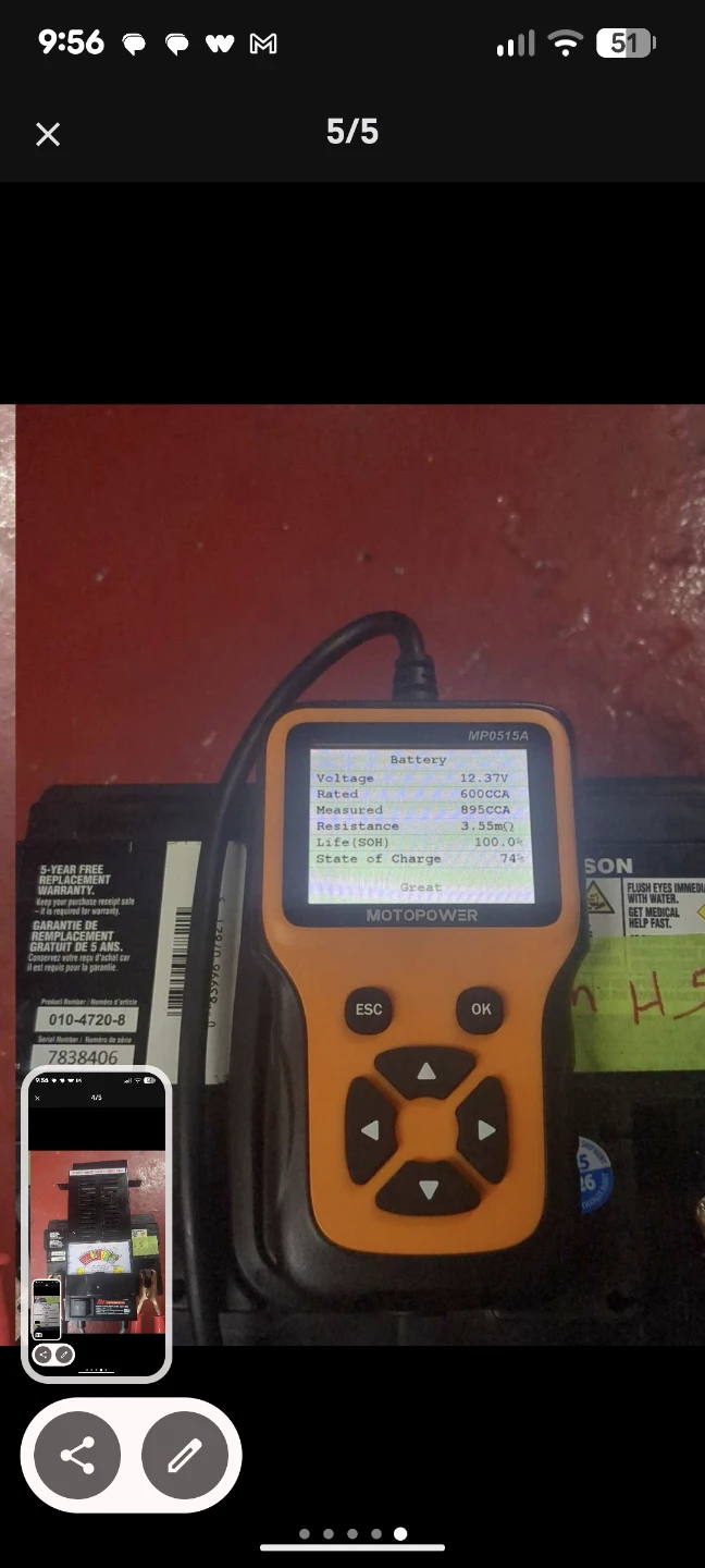 Motomaster Eliminator AGM Group 47/H5 Battery
