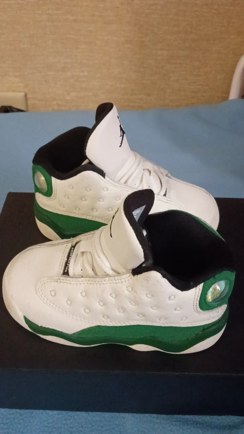 Air Jordan 13 Toddler Sneakers White and Green