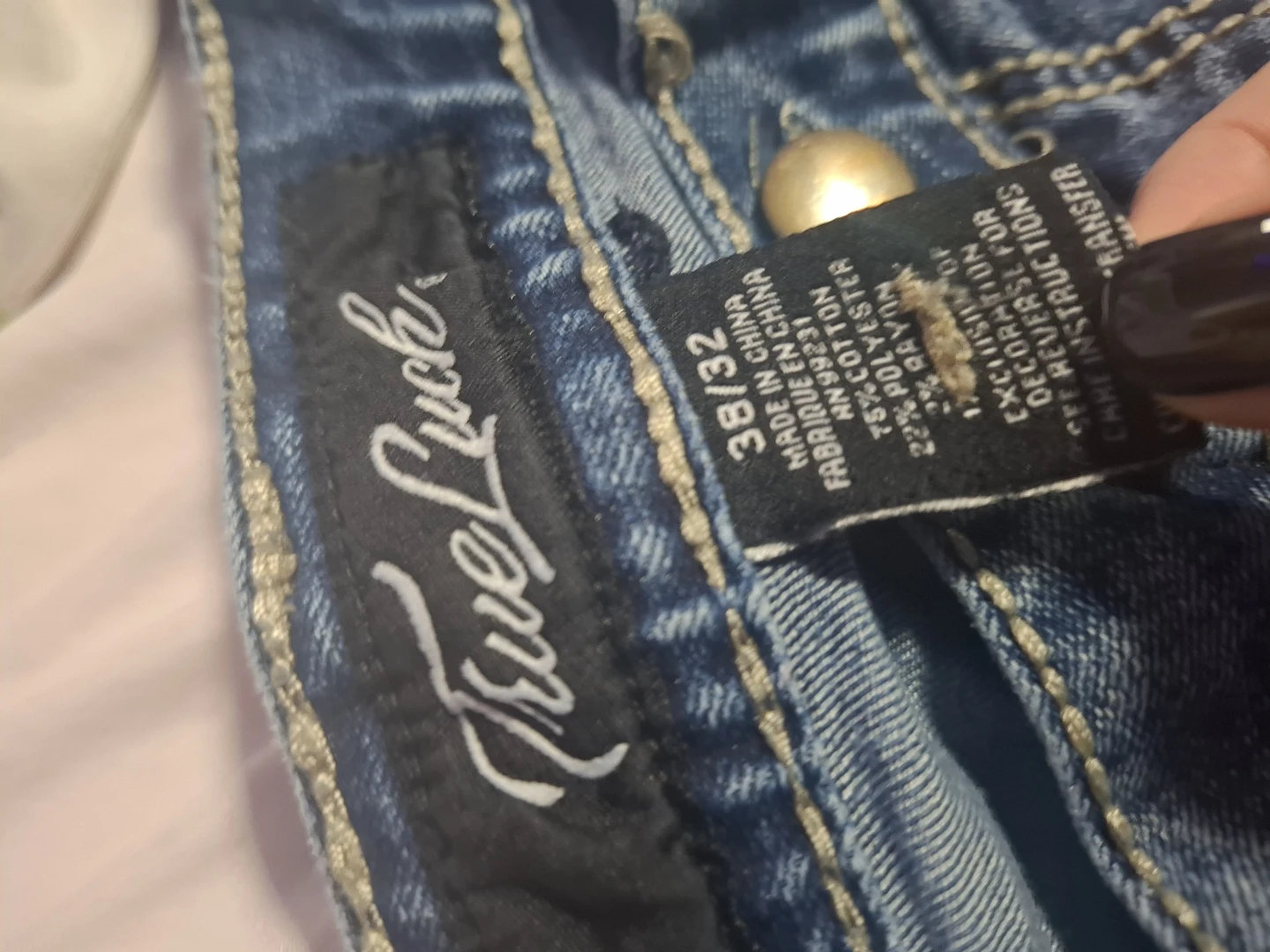 True Luck Blue Denim Jeans - photo 3