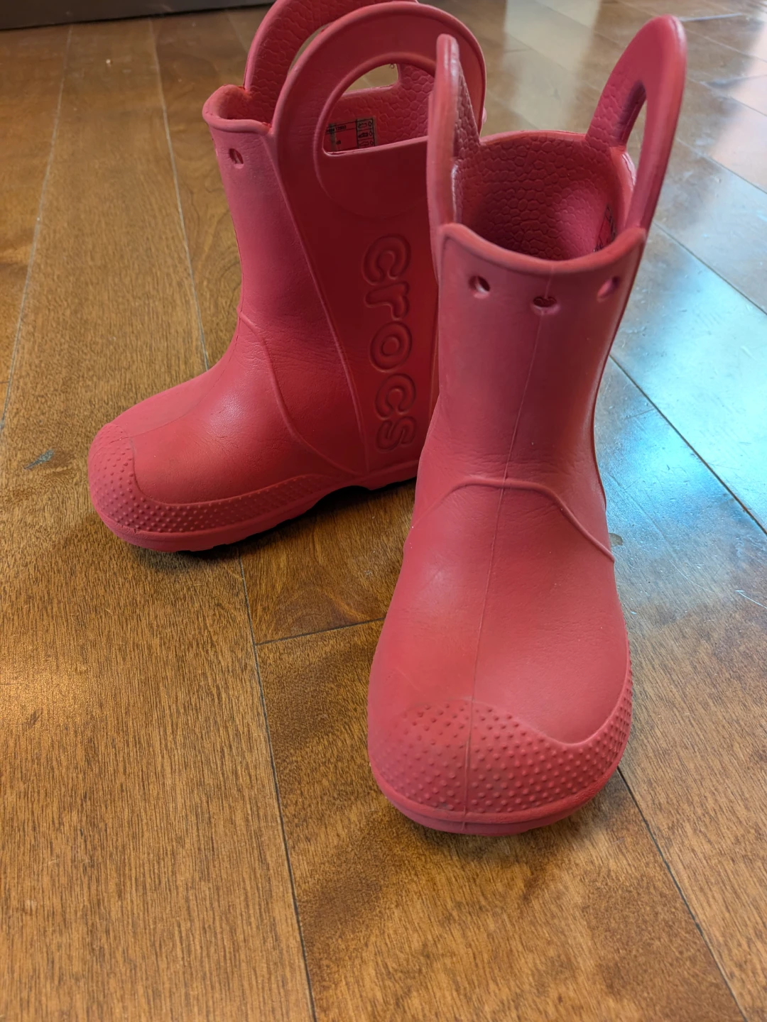 Kids Crocs Handle It Rain Boots pink