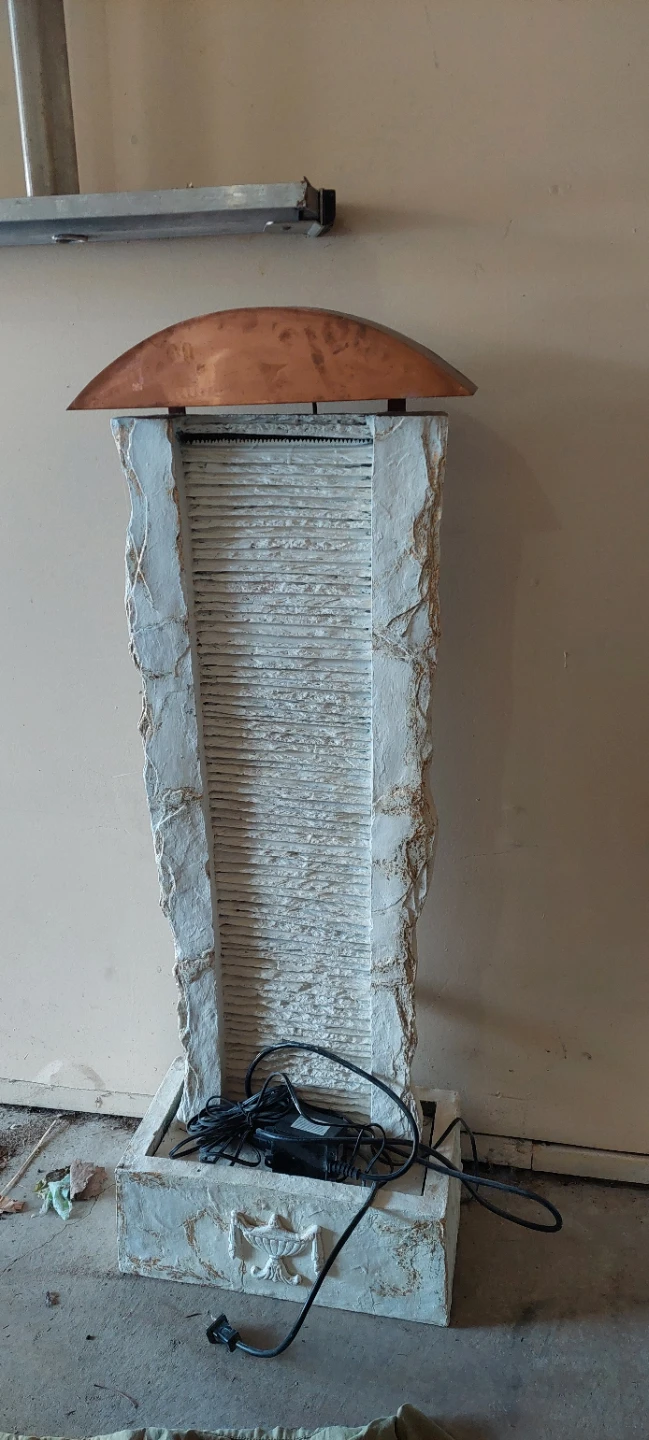 Stone effect indoor floor water fountain
